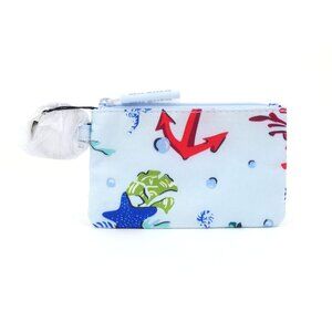 Vera Bradley Anchors Aweigh Lighten Up Zip Id Case NWT